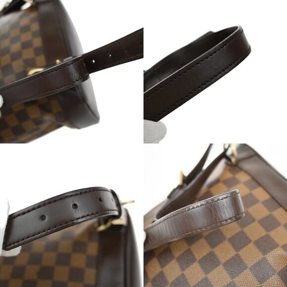 LOUIS VUITTON Logo Soho Backpack Bag Damier Ebene Leather Brown N51132 42YH493 - Picture 9 of 15